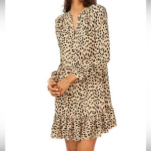 Vince Camuto dress (S) Animal Print Long Sleeve Dress